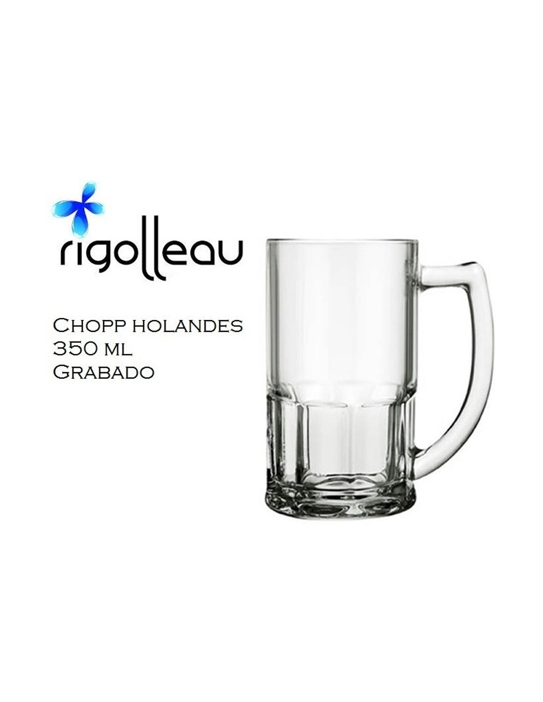 Chopp de vidrio Rigolleau Holandes 350 ml